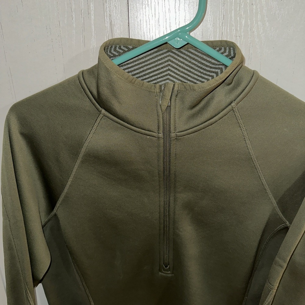 Under Armour Storm Womens Army Green ColdGear 1/2 Zip Pullover Jacket M